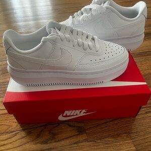 Nike White Low-Top Leather Sneakers
